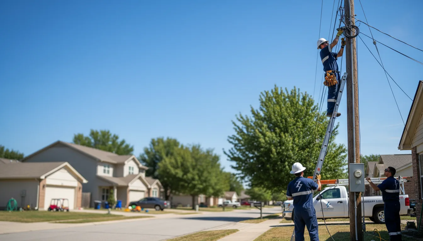Residential electrician providing installation services in White Hall, AR